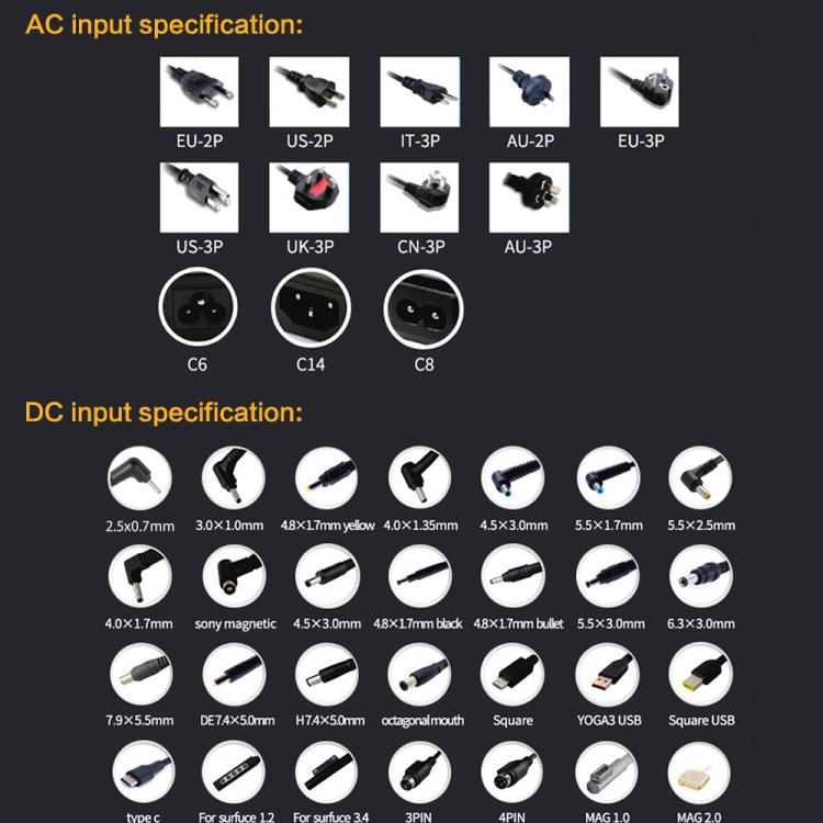 65W 19V 3.42A AC Adapter for Acer Laptop, Output Tips: 5.5mm x 2.5mm, 3.42A