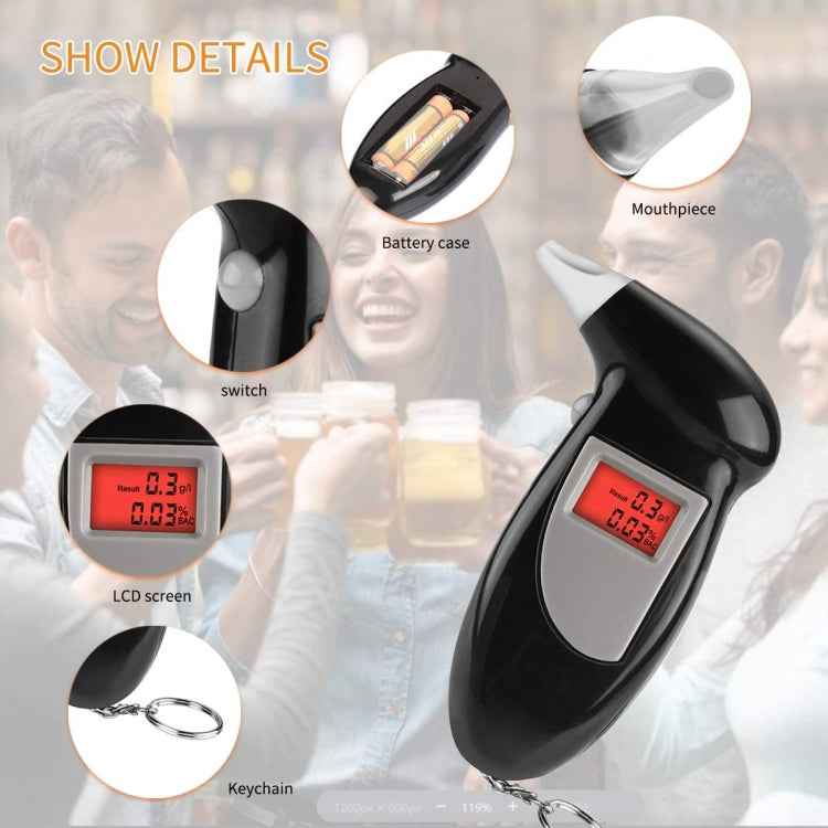 LCD Digital Alcohol Tester Breathalyzer
