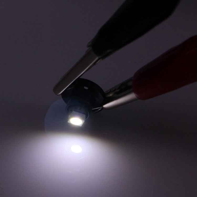 2 PCS T3 White Light 0.1W 5LM 1 LED SMD 3528 LED Instrument Light Bulb Dashboard Light for Vehicles, DC 12V