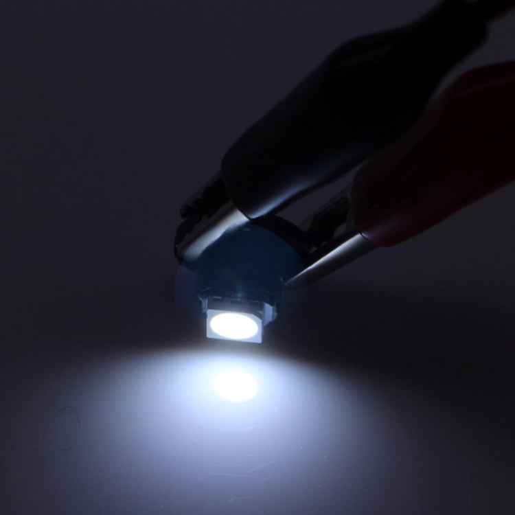 2 PCS T4.7 White Light 0.2W 12LM 1 LED SMD 5050 LED Instrument Light Bulb Dashboard Light for Vehicles, DC 12V, 0.2W T4.7
