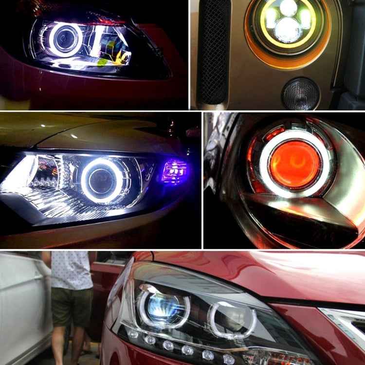 90mm 5W 180LM Angel Eyes Circles Car Headlight COB LED Lights for Vehicles, DC 12-24V