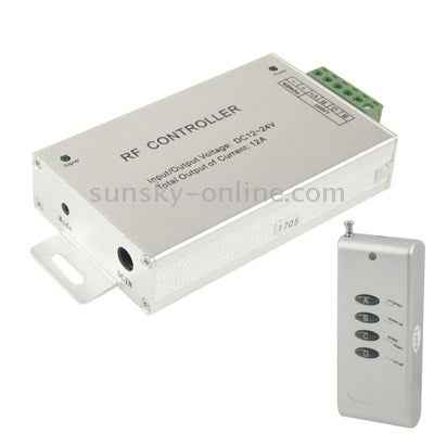 12A RF Audio Controller for RGB LED Strip Remote Controller(Silver)