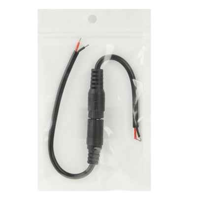 5.5 x 2.1mm DC Power Female Barrel to Male Barrel Connector Adaptor for LED Light Controller, Length: 20cm, S-LED-7566B, S-LED-7566W