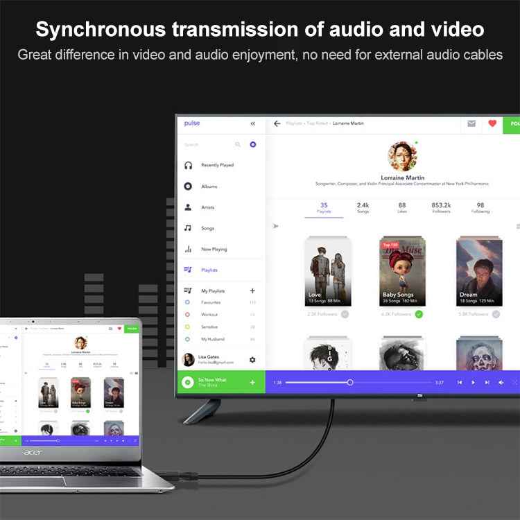 DisplayPort Male to HDMI Female Video Adapter