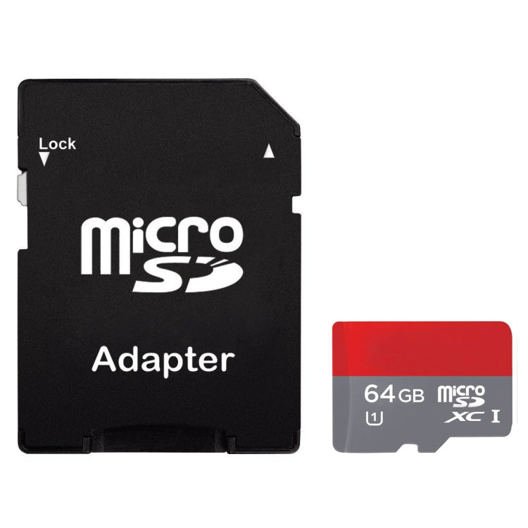 Carte mémoire haute vitesse TF/Micro SDHC UHS-1(U1) de classe 10 de 64 Go, écriture : 15 Mo/s, lecture : 30 Mo/s (capacité réelle : 100 %), 64 Go