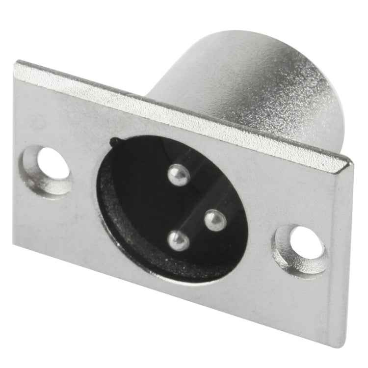 XLR 3 Pin Male Metal Chassis Mount Connector with Locking