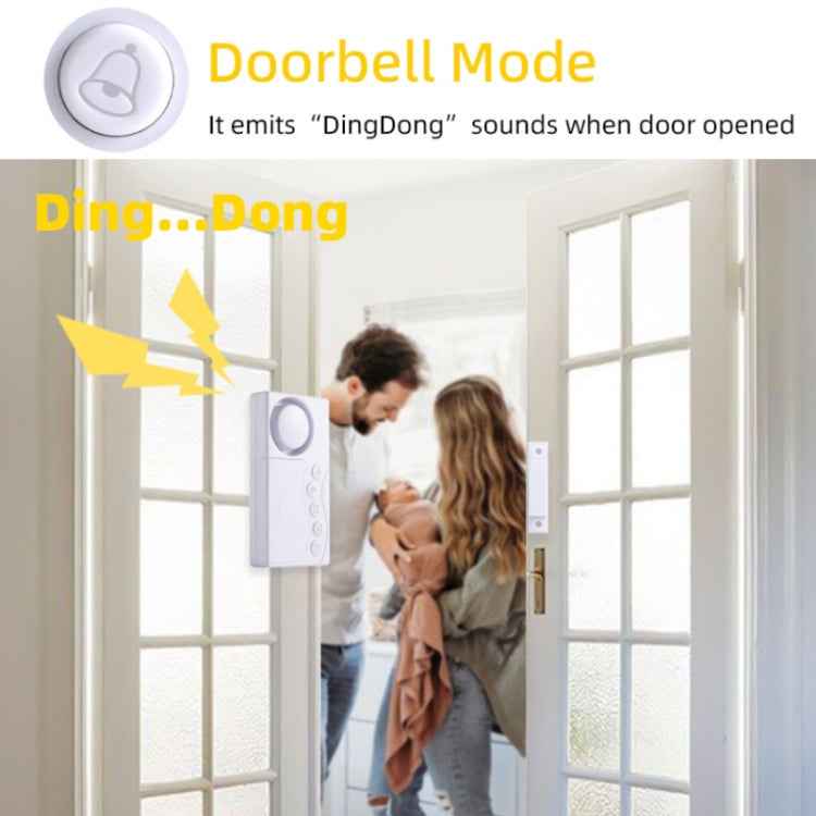 4 in 1 Door Magnet Refrigerator Delayed Door Closing Bell Anti-theft Alarm (3V)