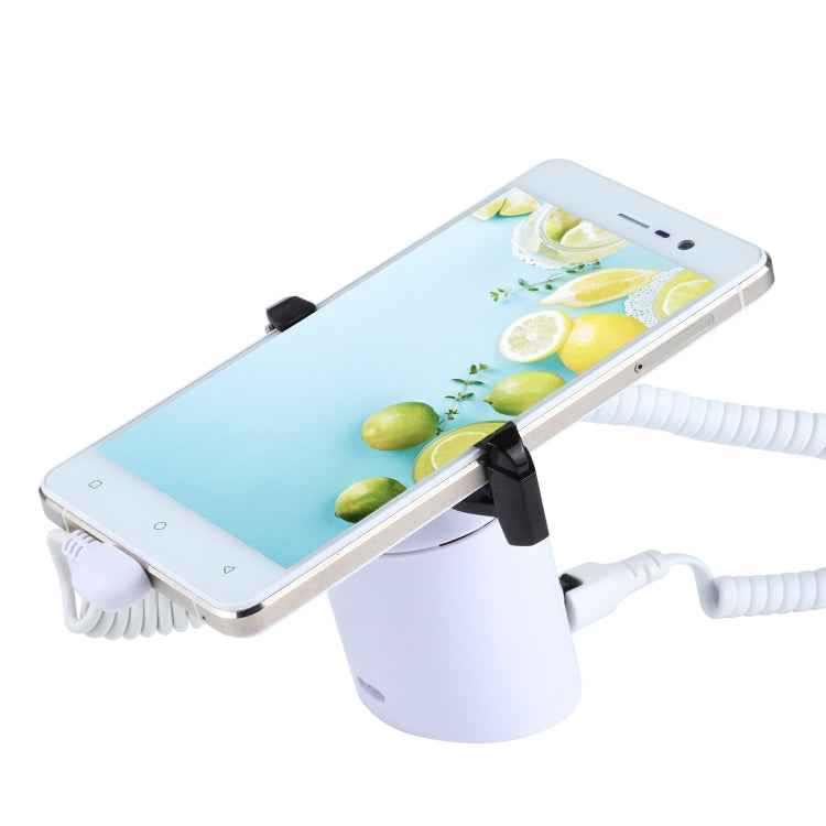 Cylindrical Display Stand Security System Burglar Alarm / Anti-theft Alarm Display Holder with Infrared Remote Control for Smartphones with Micro-USB Port
