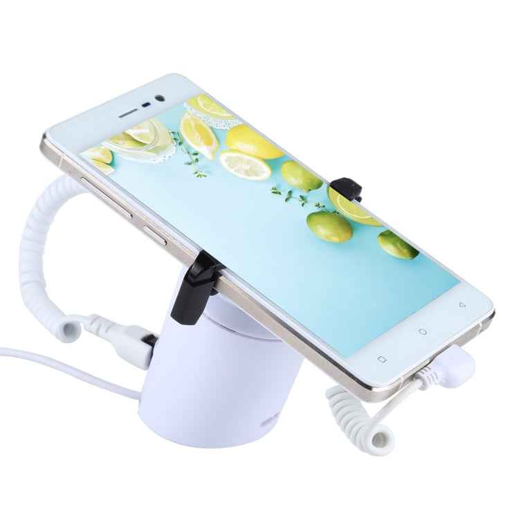 Cylindrical Display Stand Security System Burglar Alarm / Anti-theft Alarm Display Holder with Infrared Remote Control for Smartphones with Micro-USB Port