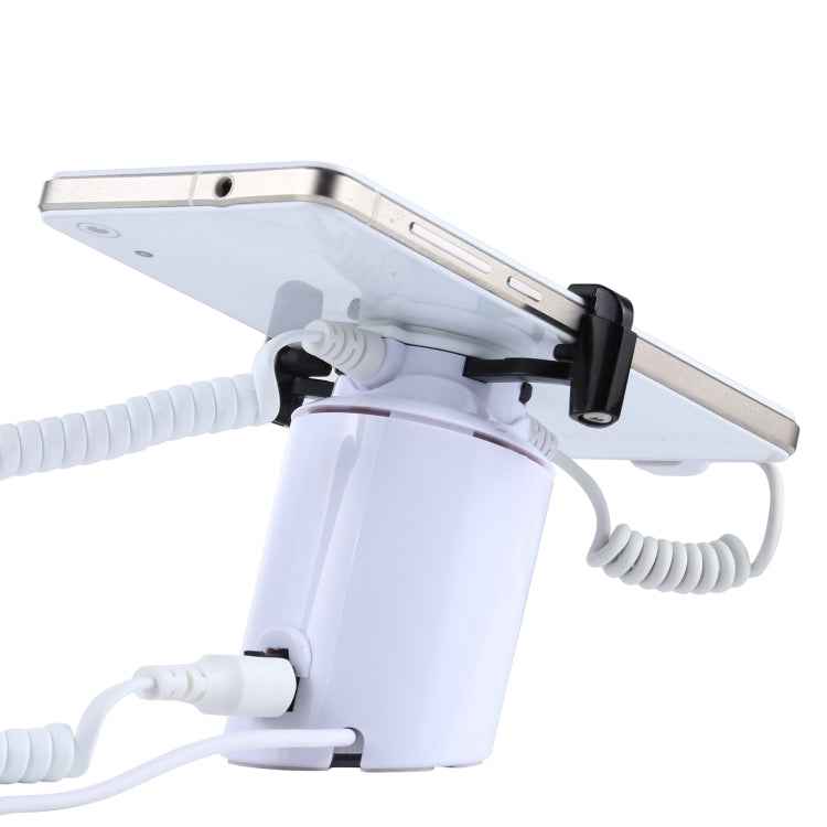 Cylindrical Display Stand Security System Burglar Alarm / Anti-theft Alarm Display Holder with Infrared Remote Control for Smartphones with Micro-USB Port