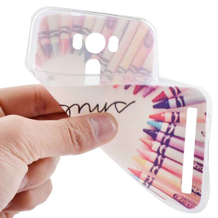 Ultrathin Flowers Pattern Soft TPU Protective Cover Case for Asus Zenfone 2 Laser / ZE500KL 5.0inch