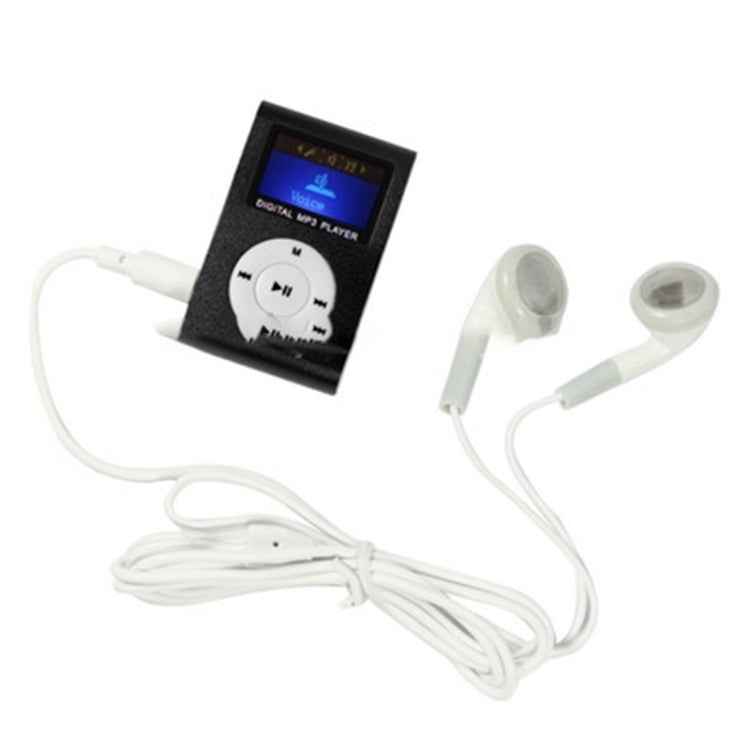 TF / Micro SD Card Slot MP3 Player with LCD Screen, Metal Clip