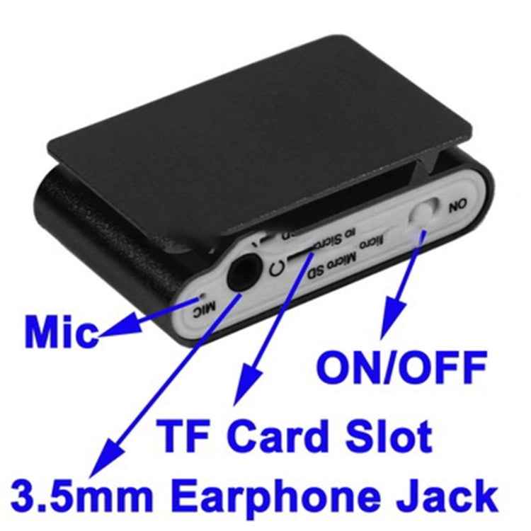 TF / Micro SD Card Slot MP3 Player with LCD Screen, Metal Clip