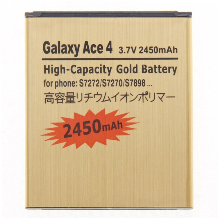 Batterie de remplacement professionnelle haute capacité 2450 mAh pour Galaxy Ace 4 / S7272 / S7270 / S7898, S7272 Gold 2450 mAh