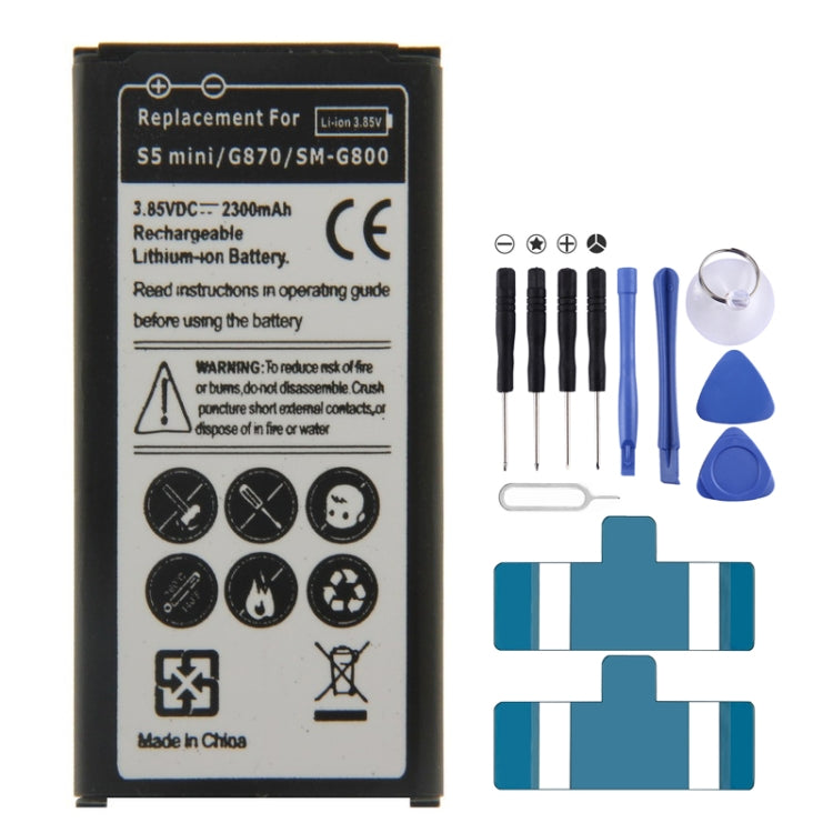 Batterie Li-ion rechargeable pour Galaxy S5 mini, neutre, 2300 mAh