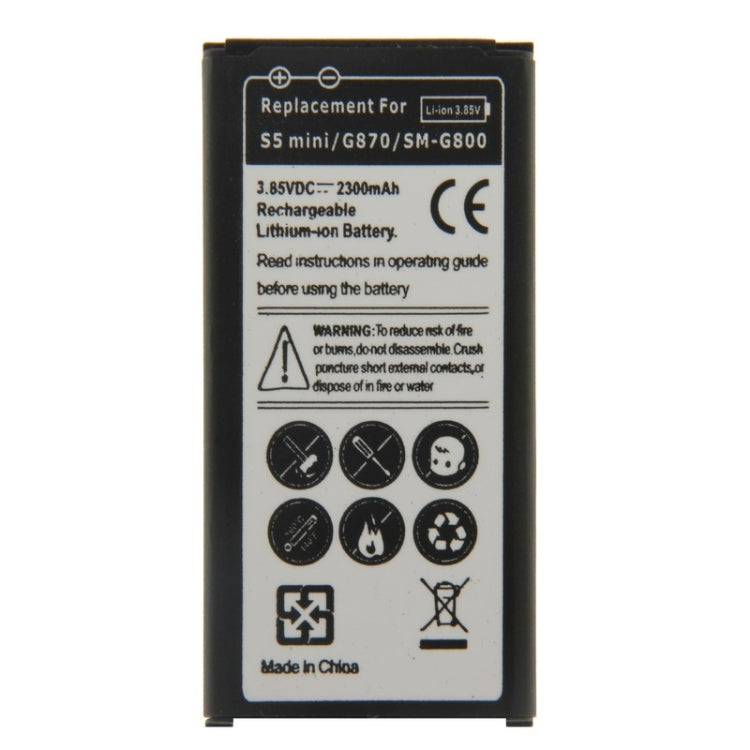 Batterie Li-ion rechargeable pour Galaxy S5 mini, neutre, 2300 mAh