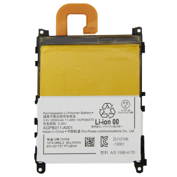 For Sony Xperia Z1 / L39h 3.8V 3000mAh Rechargeable Li-Polymer Battery, For Sony Xperia Z1 / L39h