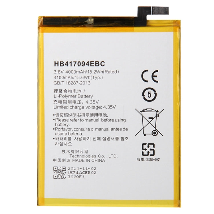 iPartsBuy HB417094EBC High Quality 4000mAh Rechargeable Li-Polymer Battery for Huawei Ascend Mate 7