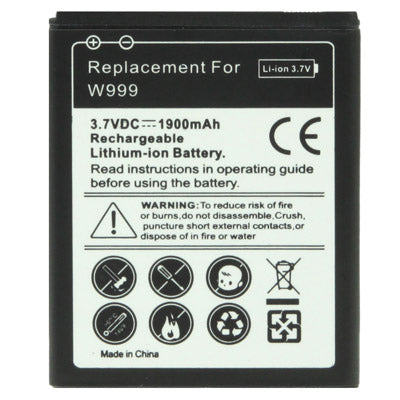 1900mAh Replacement Battery for Samsung W999
