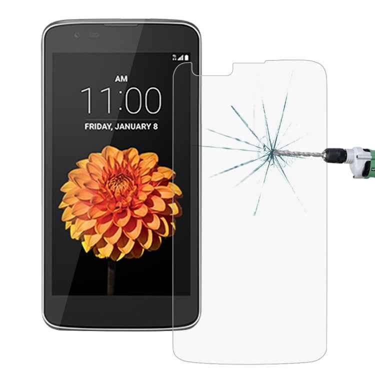 For LG K7 0.26mm 9H Surface Hardness 2.5D Explosion-proof Tempered Glass Screen Film