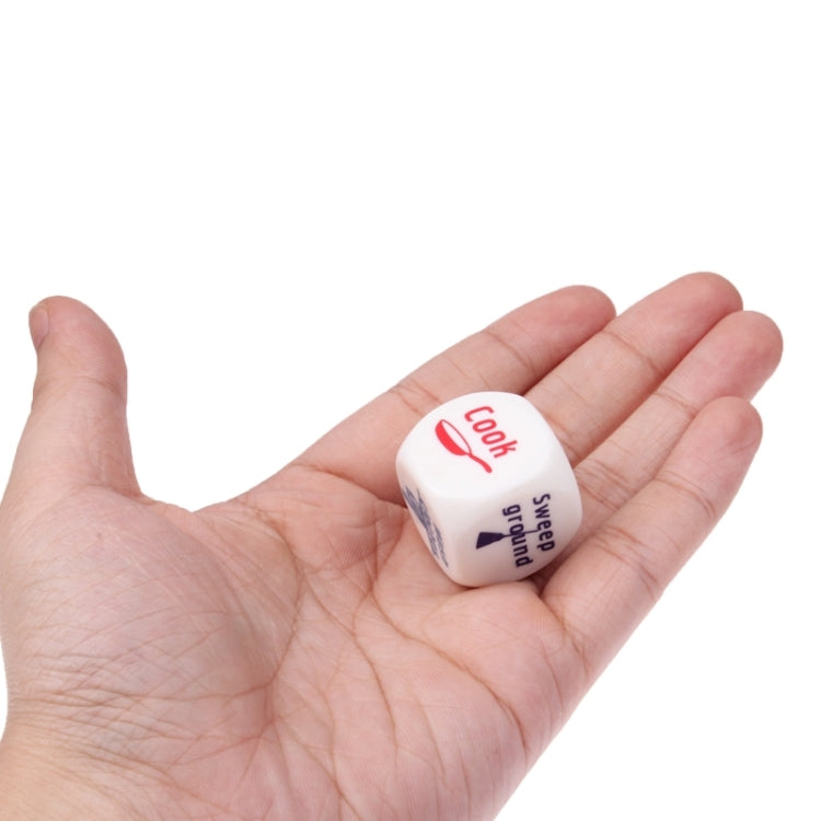 Couples / Families Housework Distribution Dice (Size: 24mm x 24mm x 24mm), Size: 24mm x 24mm x 24mm Couples / Families