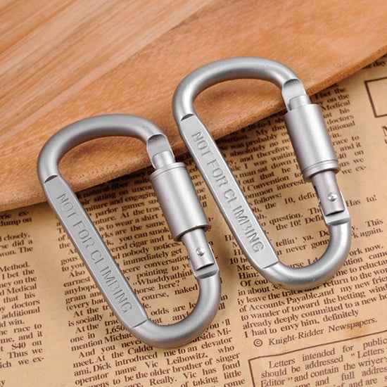 2PCS Multi-function High Quality Aluminum Alloy D Shape Camping Hang Buckle Carabiner