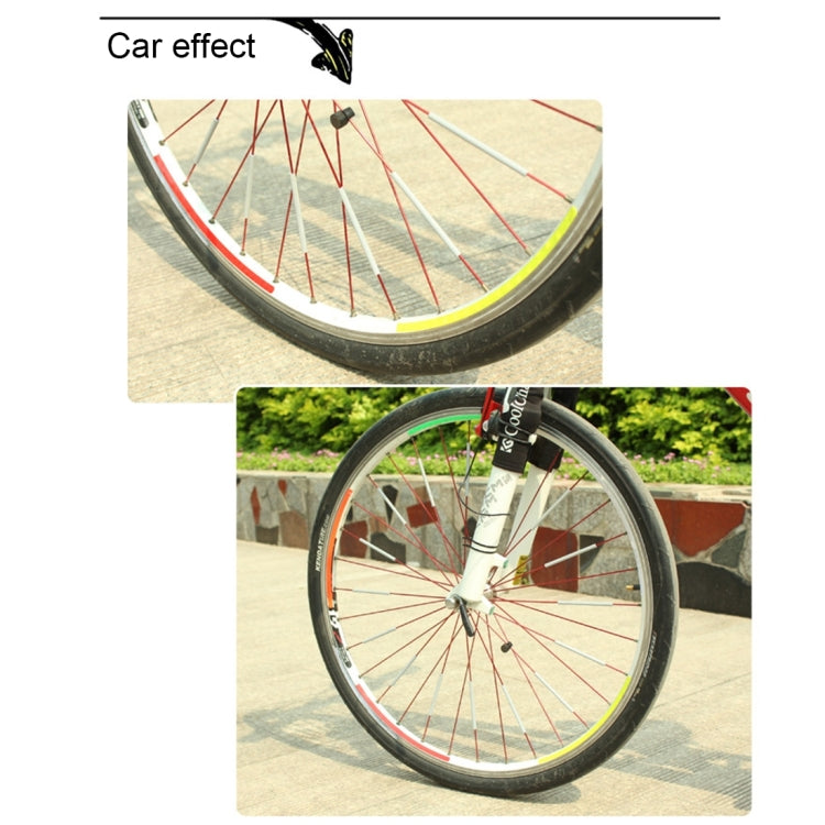 OQSPORT 12 PCS Bicycle Wheel Spoke Reflector Reflective Mount Clip Tube Warning Light Strip