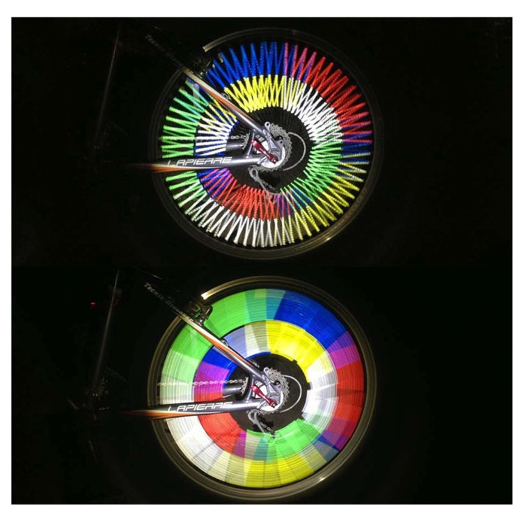 OQSPORT 12 PCS Bicycle Wheel Spoke Reflector Reflective Mount Clip Tube Warning Light Strip