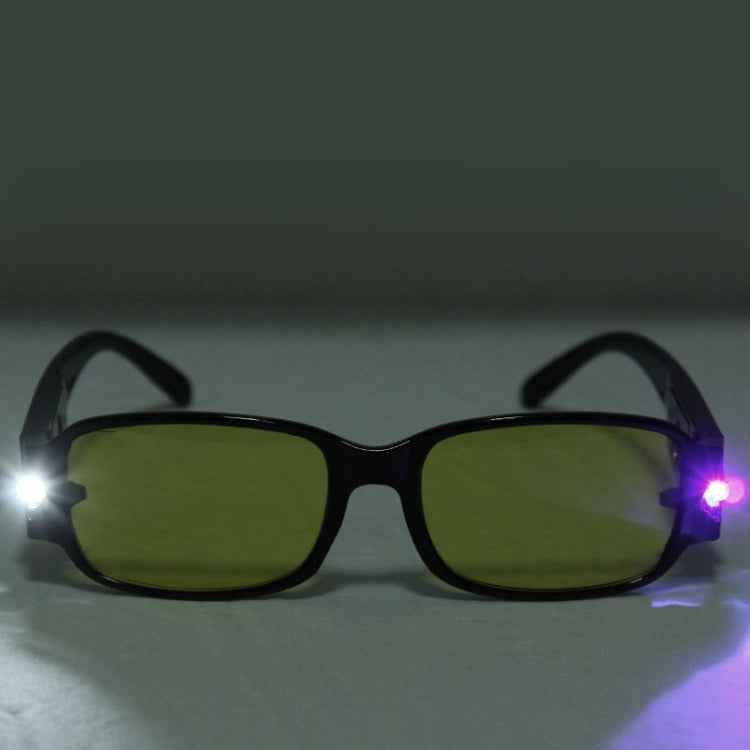 UV Protection Yellow Resin Lens Reading Glasses with Currency Detecting Function, +2.00D, +1.00D, +1.50D, +2.50D, +3.00D, +3.50D, +4.00D