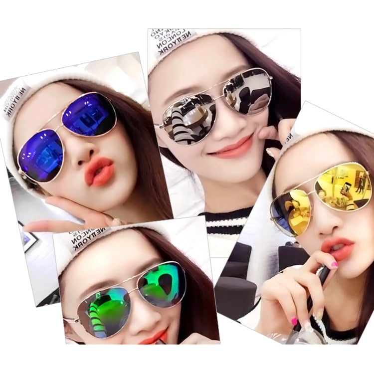 UV400 UV Protection Metal Frame AC Lens Frog Mirror Eyeglasses Sunglasses, S-OG-1411G, S-OG-1411J, S-OG-1411L, S-OG-1411R, S-OG-1411W