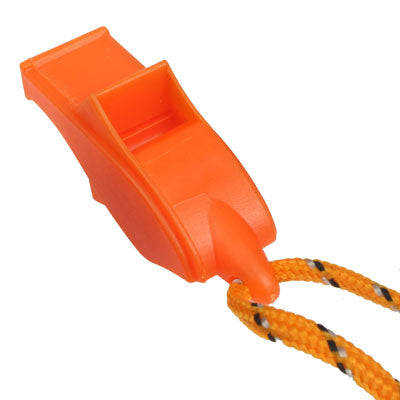 Dolphin Shaped Plastic Outdoor Survival Safety Whistle with nylon Lanyard (Random Color Delivery)