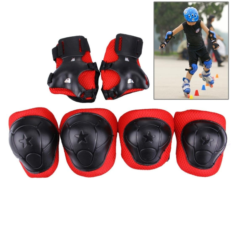 6 in 1 Roller Skate Knee & Elbow & Wrist Pads Protective Gear Sets, Gear Sets(Dark Blue), Gear Sets(Purple), Gear Sets(Blue), Gear Sets(Pink), Gear Sets(Black)
