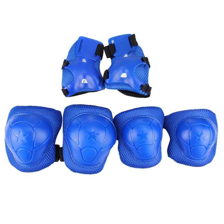 6 in 1 Roller Skate Knee & Elbow & Wrist Pads Protective Gear Sets, Gear Sets(Dark Blue), Gear Sets(Purple), Gear Sets(Blue), Gear Sets(Pink), Gear Sets(Black)
