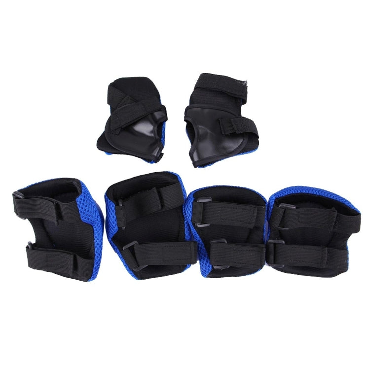 6 in 1 Roller Skate Knee & Elbow & Wrist Pads Protective Gear Sets, Gear Sets(Dark Blue), Gear Sets(Purple), Gear Sets(Blue), Gear Sets(Pink), Gear Sets(Black)