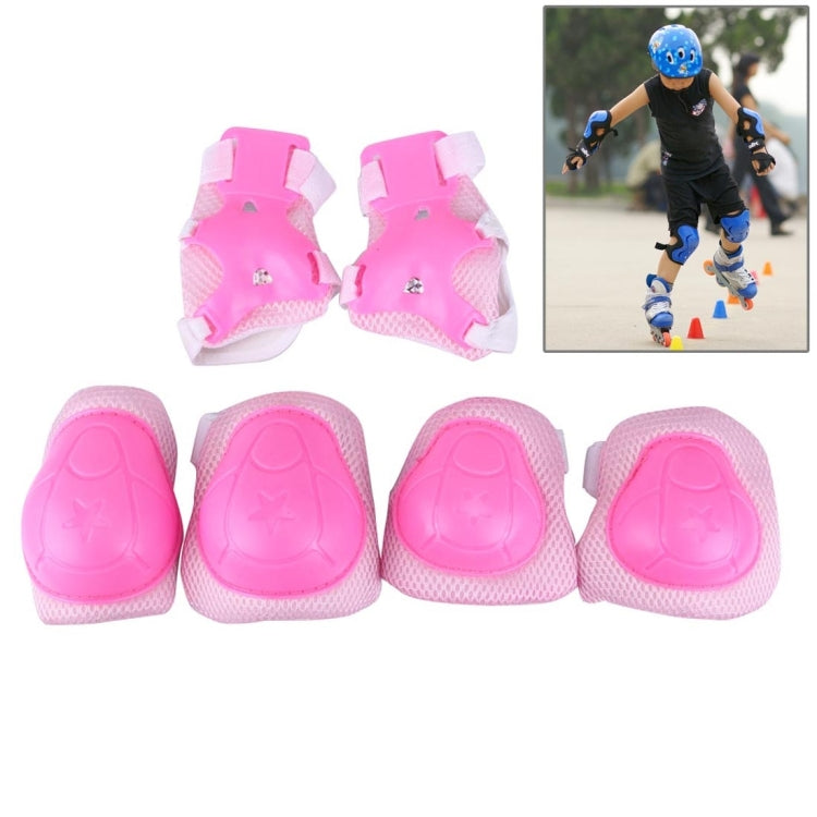 6 in 1 Roller Skate Knee & Elbow & Wrist Pads Protective Gear Sets, Gear Sets(Dark Blue), Gear Sets(Purple), Gear Sets(Blue), Gear Sets(Pink), Gear Sets(Black)