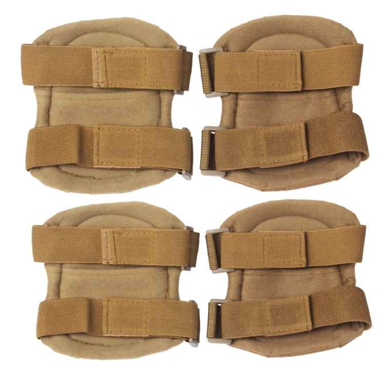 Knee and Elbow Pads Set, Pads Set(Yellowish Brown)