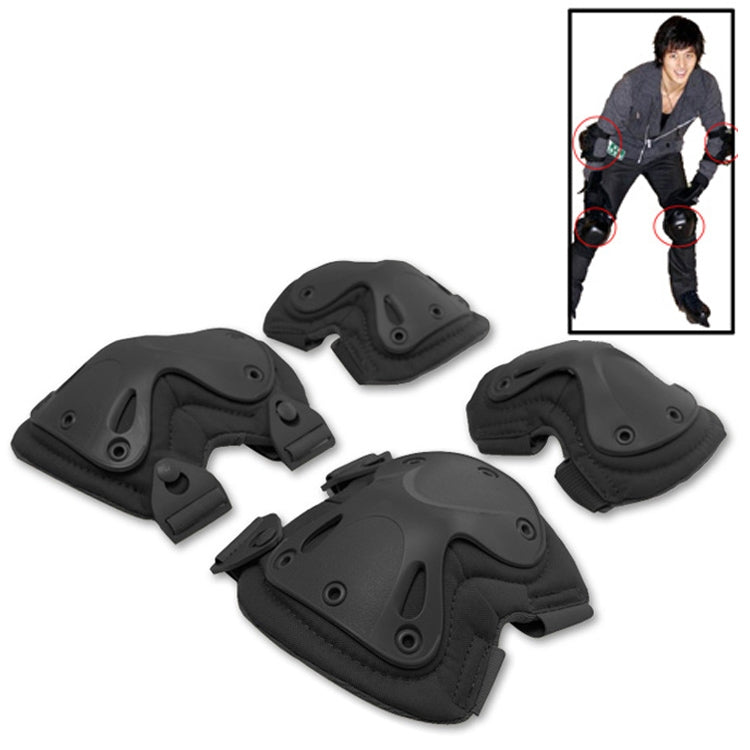 Unique X-shaped Couples Hatch XTAK Knee and Elbow Pads Protective Gear, Pads Protective Gear(Black)
