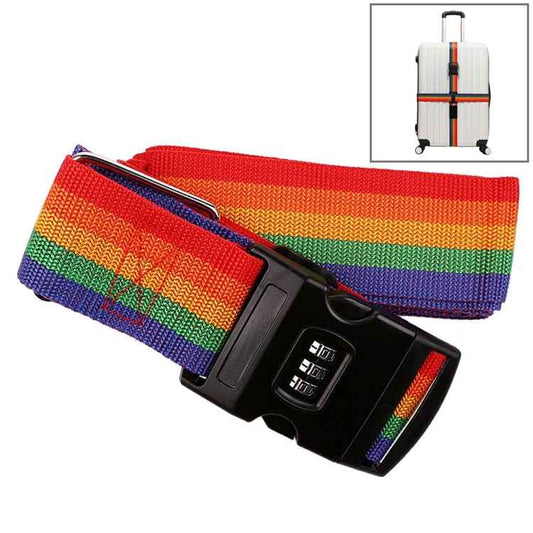 Luggage Strap Cross Belt Adjustable Packing Band Belt Strap with Password Lock for Luggage Travel Suitcase