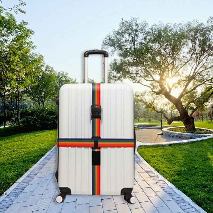Luggage Strap Cross Belt Adjustable Packing Band Belt Strap with Password Lock for Luggage Travel Suitcase