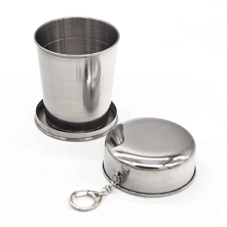 Stainless Steel Retractable Outdoor Cup Size: 85 x 72 x 72 mm (Big)