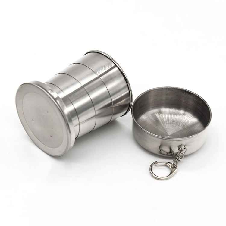 Stainless Steel Retractable Outdoor Cup Size: 85 x 72 x 72 mm (Big)