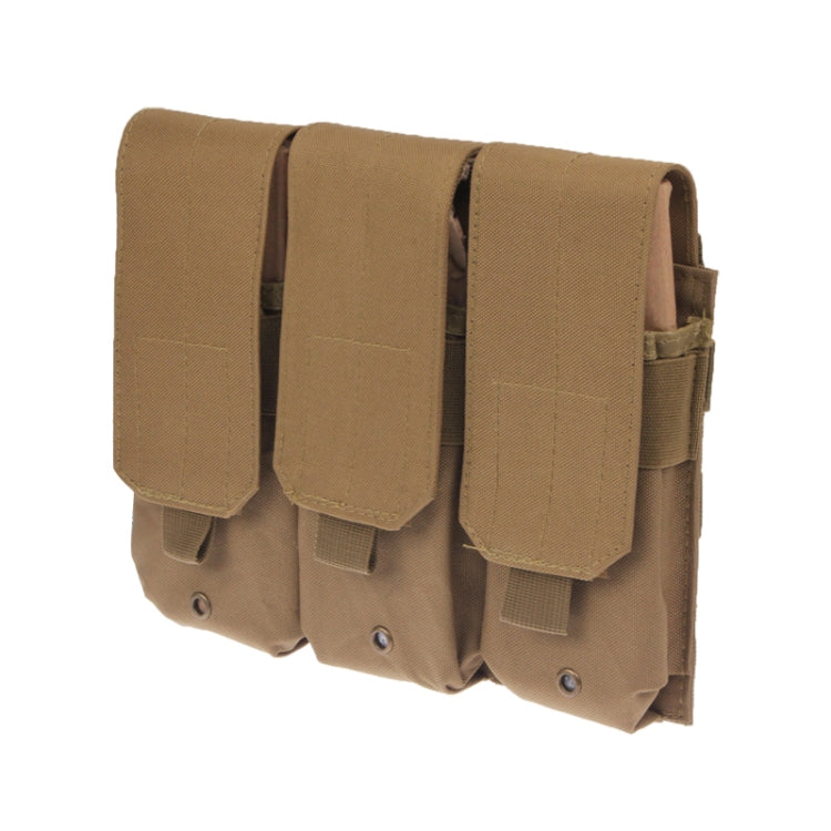 Triple Canvas Clips Pouch with Hook and Loop Fastener & Quick Release Buckles, Camouflage, Khaki, Black, Army Green