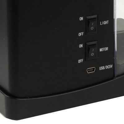 USB Desktop Aquarium Mini Fish Tank with Running Water and 6 LED Light, LCD Clock Display with Calendar, Time and Alarm (Holds 1.5 Quarts of Water)