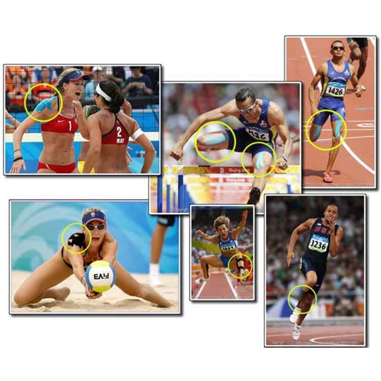 Subsection Waterproof Kinesiology Tape Sports Muscles Care Therapeutic Bandage (2.5cm x 5m), Size: 2.5m x 2.5cm