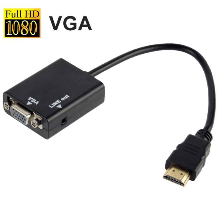 26cm HDMI to VGA + Audio Output Video Conversion Cable with 3.5mm Audio Cable, Support Full HD 1080P