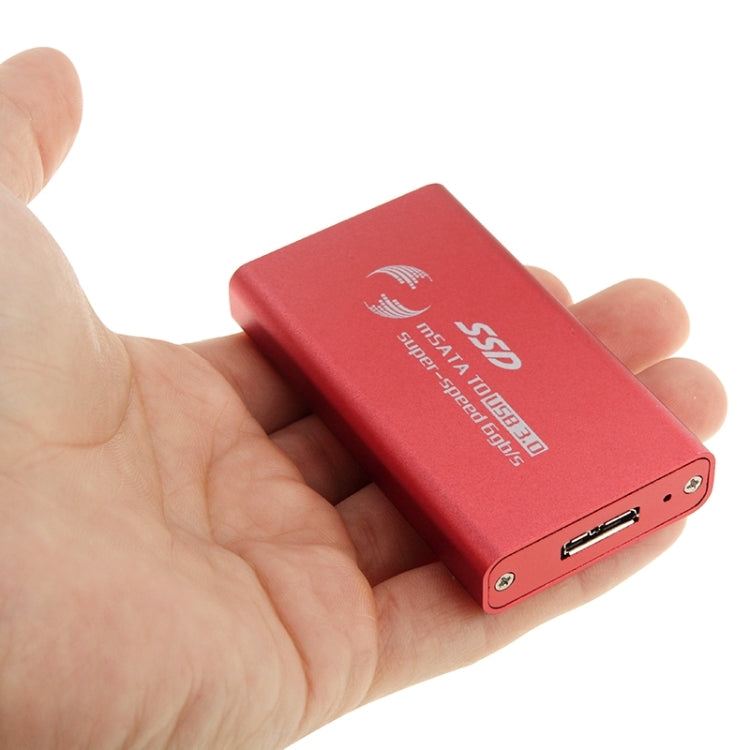 Caja de disco duro de estado sólido mSATA de 6 GB/s con conexión USB 3.0