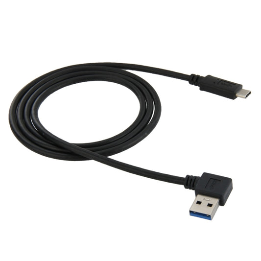 Câble adaptateur USB-C / Type-C 3.1 mâle vers USB 3.0 90 degrés, rotation à gauche, 1 m