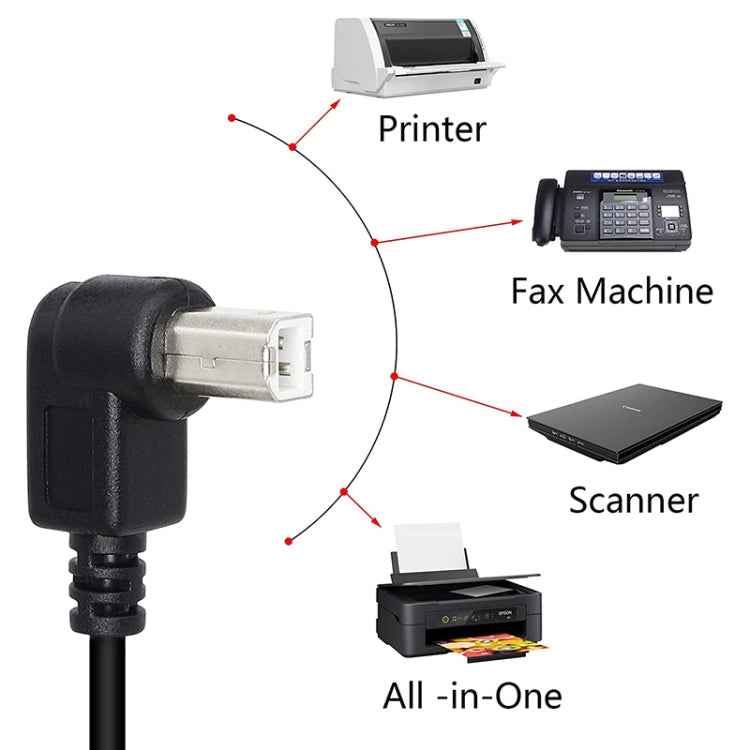 USB 2.0 Type-B Male to Female Printer / Scanner Extension Cable for HP, Dell, Epson, Length: 50cm