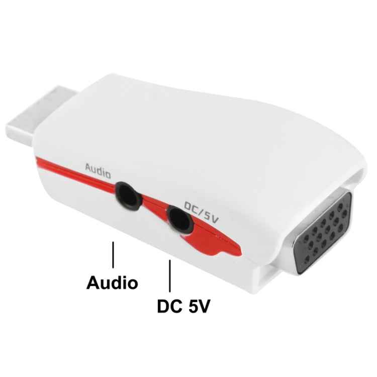 Full HD 1080P HDMI to VGA Adapter for Power and Audio