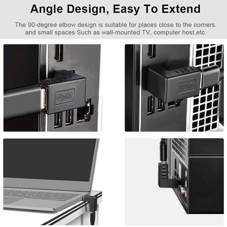 USB 2.0 AM to AF Adapter with 90 Degree Angle